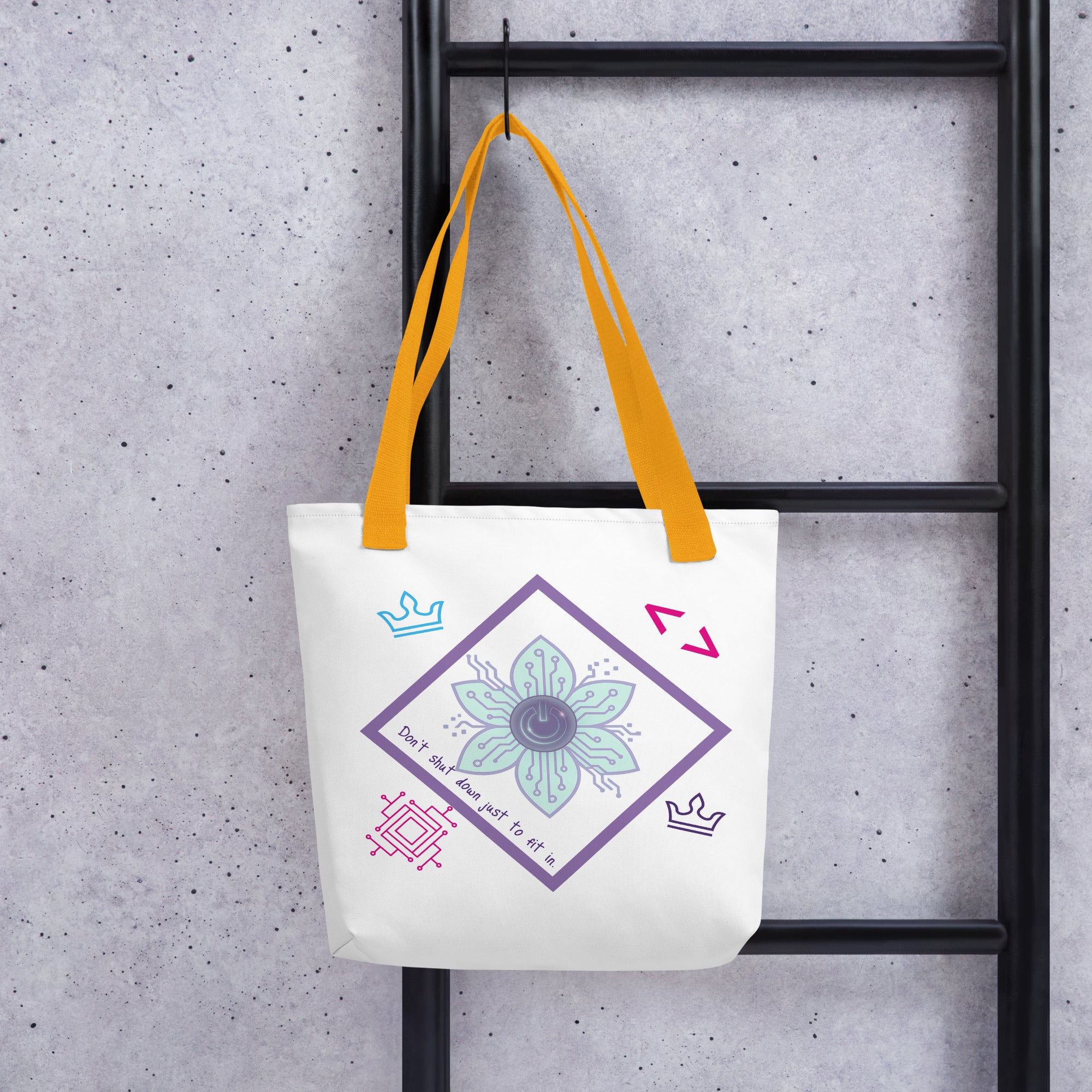 Pixel Bloom STEM-Don't Shut down Tote bag